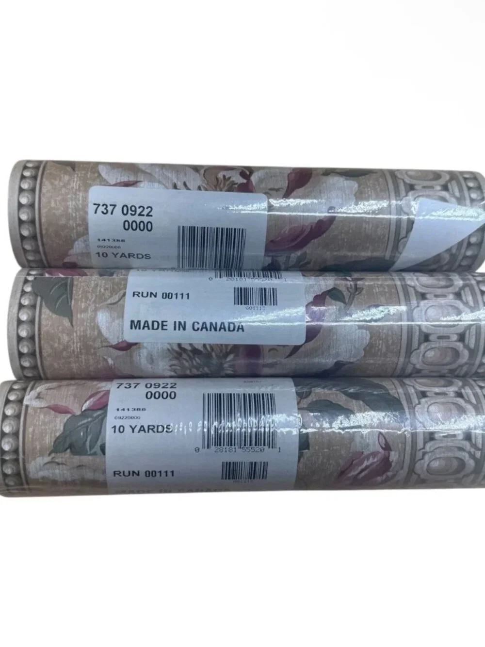 Vintage Wallpaper Border Floral Molding Architecture French 30 yard 3 Rolls NEW